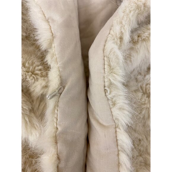 Zara Girls Faux Fur Coat Beige Size 13/14 - Picture 5 of 8